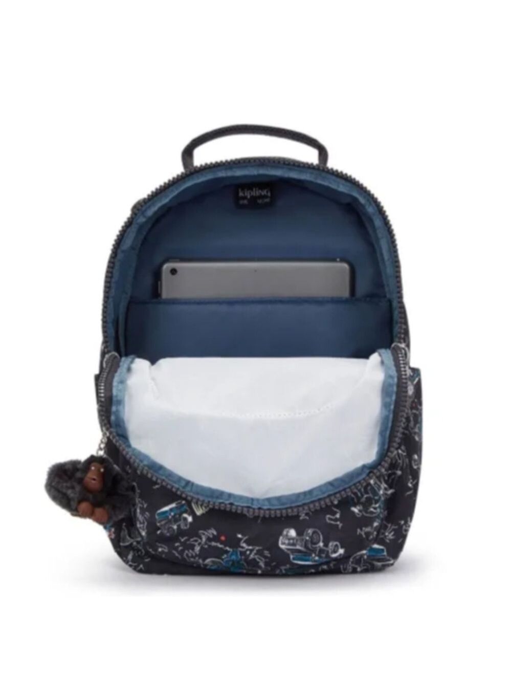 Kipling Seoul S 14L Backpack, Jungle Print, Laptop Compatible - Picture 3 of 4